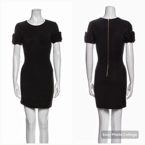 D&G Dolce & Gabbana Black Wool Cocktail Dress Size: US:4 / IT:40